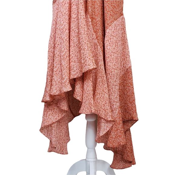 Joie Womens L Hacinthia Lined Asymmetrical Mix Sleeve Silk Dress New - Picture 8 of 15